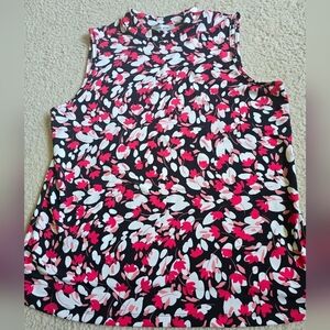 🌈 Erin Blair Sleeveless Floralcore High Collar Blouse